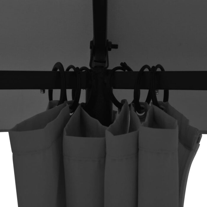 Chapiteau tente de jardin avec rideaux Hexagonal 360 x 265 cm – Image 5