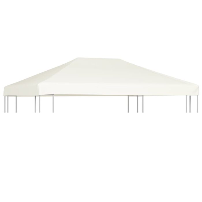 Toile supérieure de belvédère 310 g / m² 4x3 m Blanc crème – Image 1