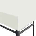 Toile supérieure de belvédère 310 g / m² 4x3 m Blanc crème – Image 4
