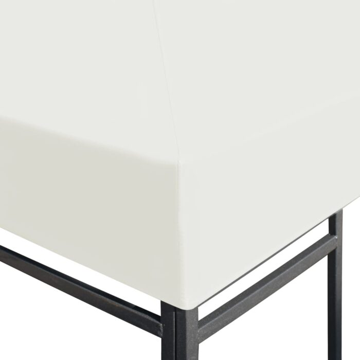 Toile supérieure de belvédère 310 g / m² 4x3 m Blanc crème – Image 4
