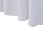Nappes élastiques de table avec jupon 2 pcs 243x76x74cm Blanc – Image 4