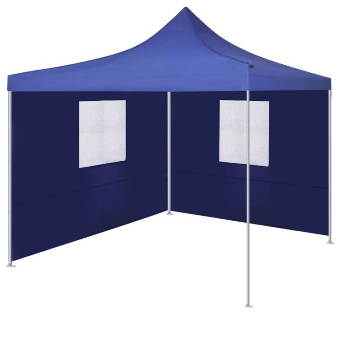 Tente pliable avec 2 parois 3 x 3 m Bleu – Image 1
