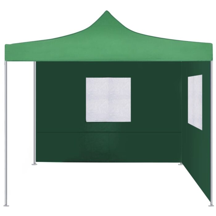 Tente pliable avec 2 parois 3 x 3 m Vert – Image 2