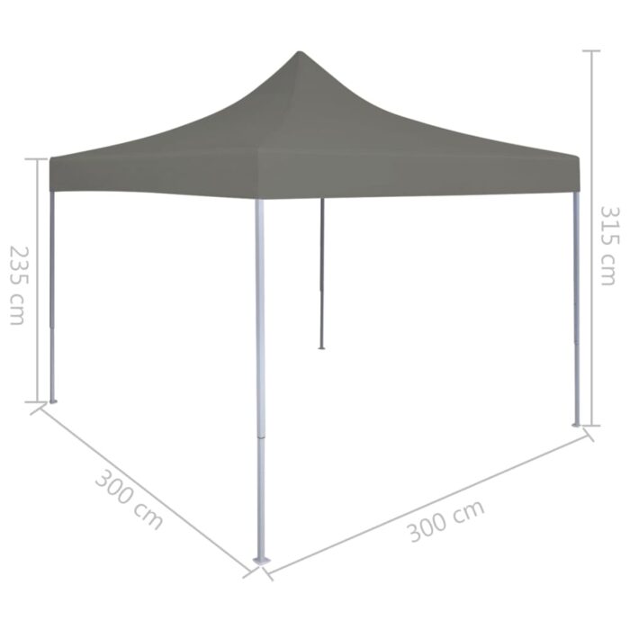 Tente de réception escamotable 3 x 3 m Anthracite – Image 8