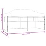 Tente de réception pliable avec parois 3x6 m anthracite – Image 6