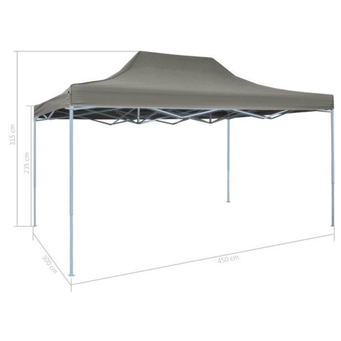 Tente pliable escamotable 3 x 4,5 m Anthracite – Image 10