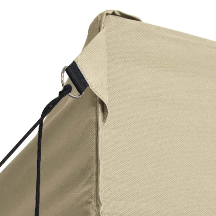 Tente pliable avec 3 parois 3 x 4,5 m Crème – Image 2