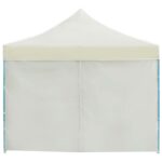 Tente de réception pliable avec 8 parois 3x9 m Blanc cassé – Image 5