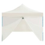Tente de réception pliable avec 8 parois 3x9 m Blanc cassé – Image 6