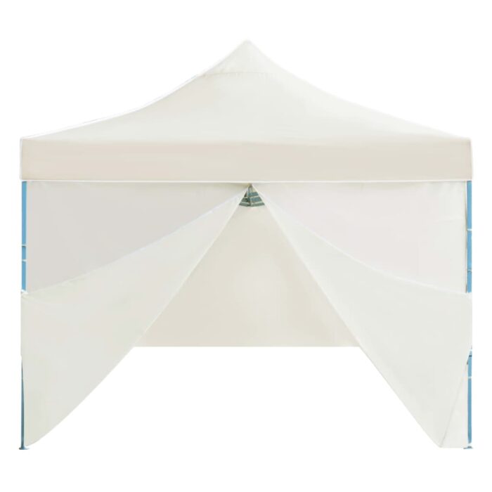 Tente de réception pliable avec 8 parois 3x9 m Blanc cassé – Image 6