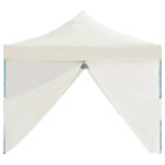 Tente de réception pliable avec 8 parois 3x9 m Blanc cassé – Image 7
