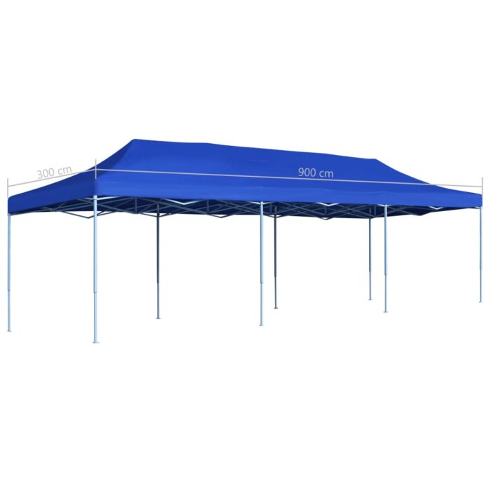 Tente de réception pliable 3x9 m Bleu – Image 8