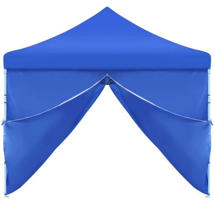 Tente de réception pliable avec 8 parois 3x9 m Bleu – Image 6
