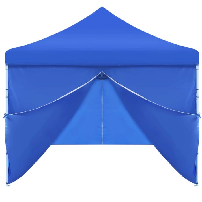 Tente de réception pliable avec 8 parois 3x9 m Bleu – Image 7