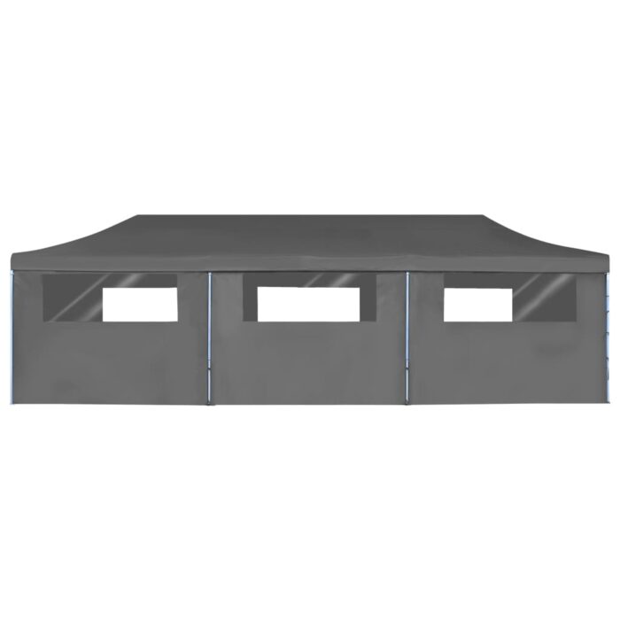 Tente de réception pliable avec 8 parois 3 x 9 m Anthracite – Image 5