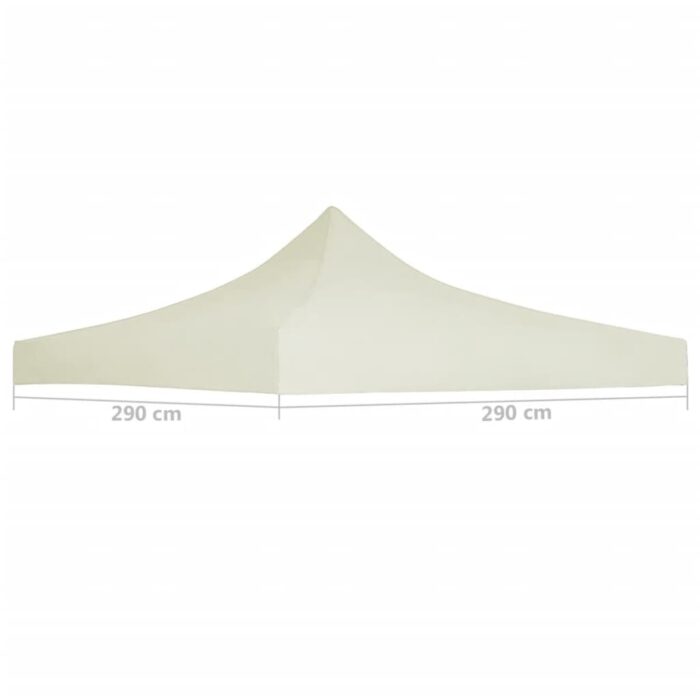 Toit de tente de réception 3 x 3 m Crème – Image 3