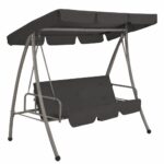 Balancelle de jardin avec auvent Anthracite 192x118x175cm Acier