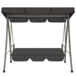 Balancelle de jardin avec auvent Anthracite 192x118x175cm Acier – Image 4