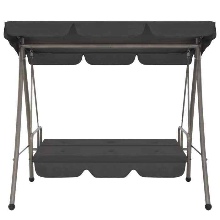 Balancelle de jardin avec auvent Anthracite 192x118x175cm Acier – Image 4