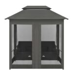 Balancelle convertible à auvent Anthracite 220x160x240 cm Acier – Image 4