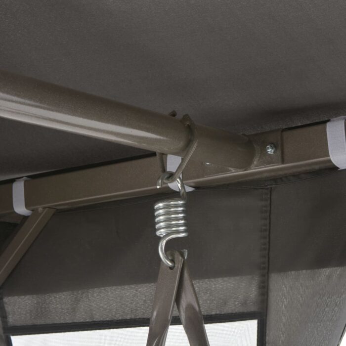Balancelle convertible à auvent Anthracite 220x160x240 cm Acier – Image 7