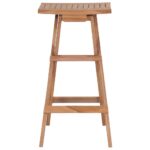 Tabourets de bar pliables lot de 2 Bois de teck massif – Image 2