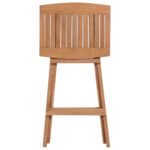 Tabourets de bar pliables lot de 2 Bois de teck massif – Image 3