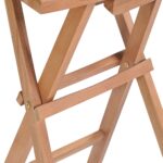 Tabourets de bar pliables lot de 2 Bois de teck massif – Image 6