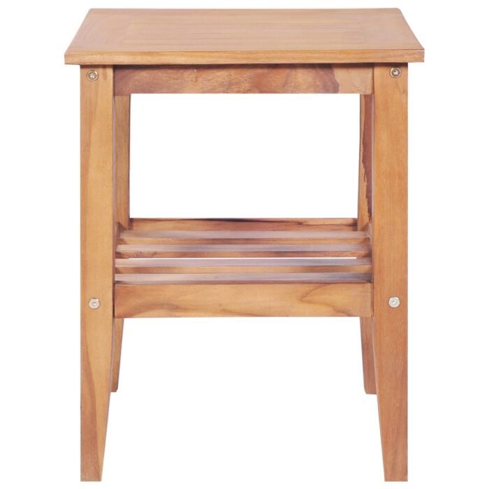 Table basse 40x40x50 cm Carrée Teck solide – Image 2