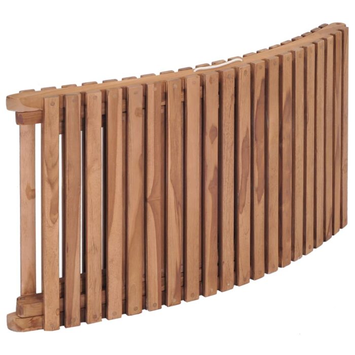 Chaise longue pliable Bois de teck solide – Image 4