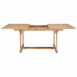 Table de jardin extensible 150-200x100x75 cm Teck solide – Image 2