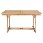 Table de jardin extensible 150-200x100x75 cm Teck solide – Image 4