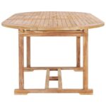 Table de jardin extensible 150-200x100x75 cm Teck solide – Image 4