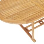 Table de jardin extensible 150-200x100x75 cm Teck solide – Image 5