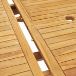 Table de jardin extensible 150-200x100x75 cm Teck solide – Image 7