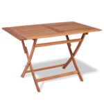 Table pliable de jardin 120x70x75 cm Bois de teck solide