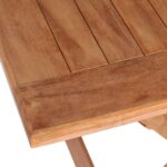 Table pliable de jardin 120x70x75 cm Bois de teck solide – Image 2