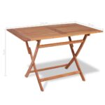 Table pliable de jardin 120x70x75 cm Bois de teck solide – Image 4