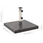 Socle de parasol Granite 28,5 kg Carré Noir – Image 5