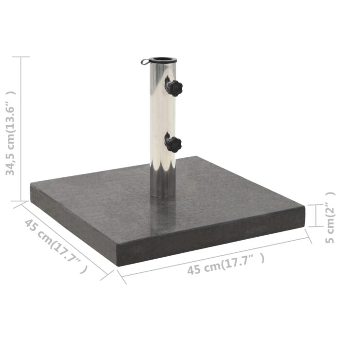 Socle de parasol Granite 28,5 kg Carré Noir – Image 5