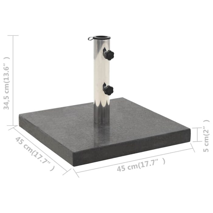 Socle de parasol Granite 28,5 kg Carré Noir – Image 6