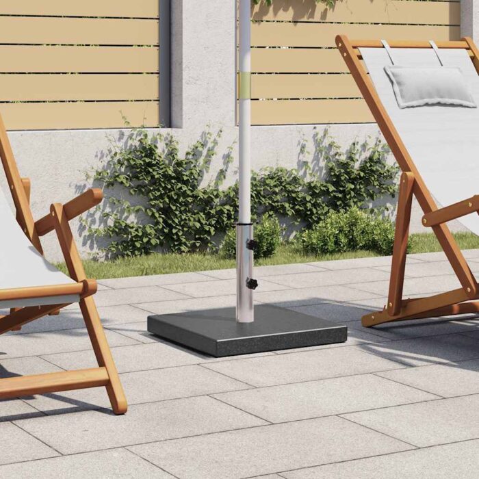 Socle de parasol Granite 28,5 kg Carré Noir – Image 1
