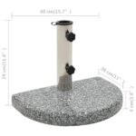 Socle de parasol Granite courbe 10 kg Gris – Image 5