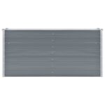Lit surélevé de jardin Acier galvanisé 160x40x77 cm Gris – Image 3