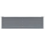 Lit surélevé de jardin Acier galvanisé 160x40x45 cm Gris – Image 3