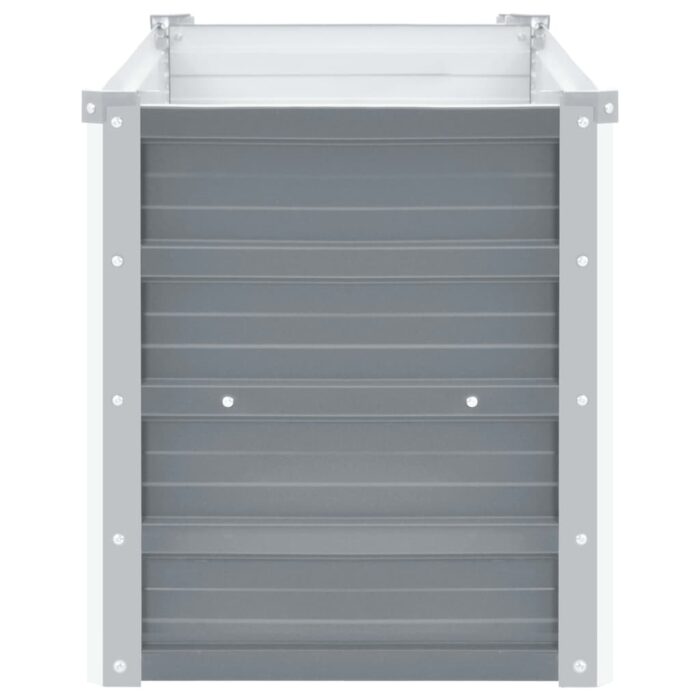 Lit surélevé de jardin Acier galvanisé 160x40x45 cm Gris – Image 4