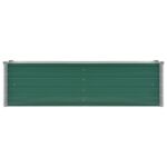 Lit surélevé de jardin Acier galvanisé 160x40x45 cm Vert – Image 3