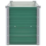 Lit surélevé de jardin Acier galvanisé 160x40x45 cm Vert – Image 4