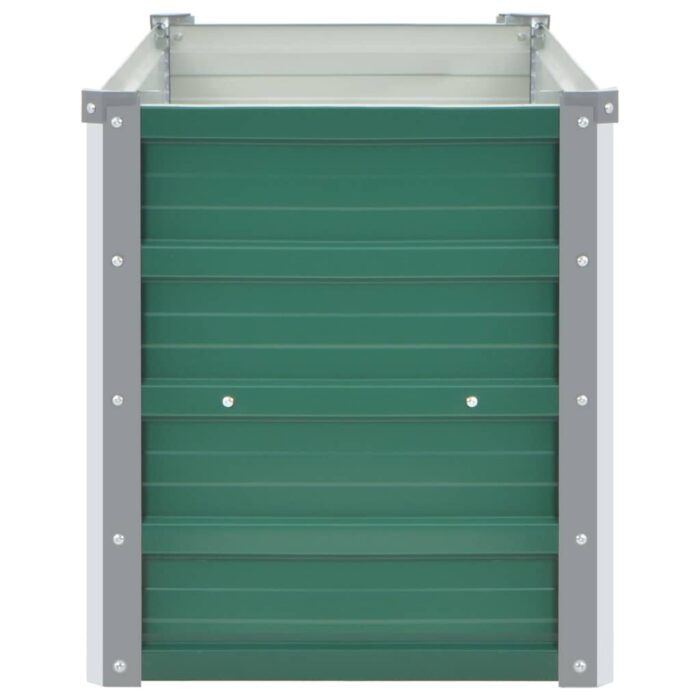 Lit surélevé de jardin Acier galvanisé 160x40x45 cm Vert – Image 4