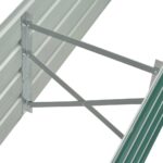 Lit surélevé de jardin Acier galvanisé 160x40x45 cm Vert – Image 5